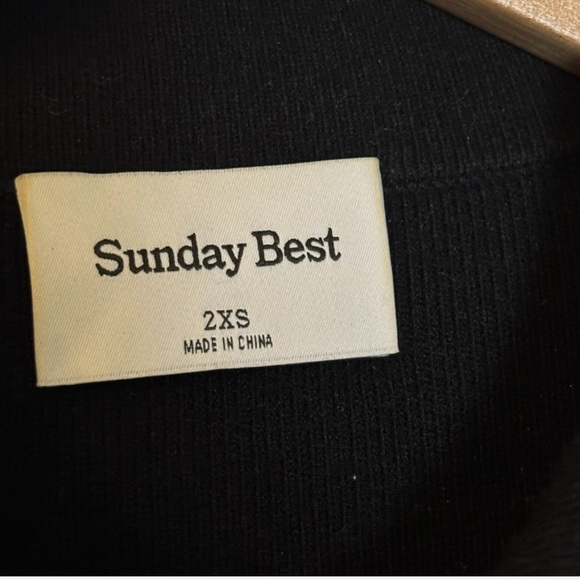 Sunday Best Aritzia Barrymore Polo Dress 2XS Black Long Sleeve Polo - Picture 5 of 7